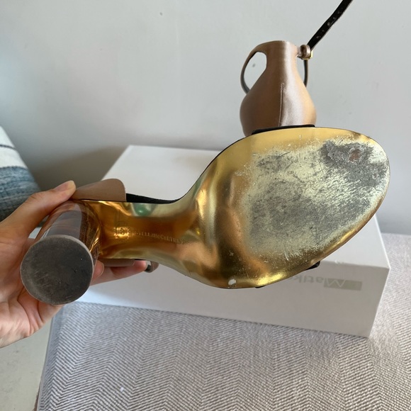 Stella McCartney Silk Open Toe Lucite Heel - Picture 9 of 9